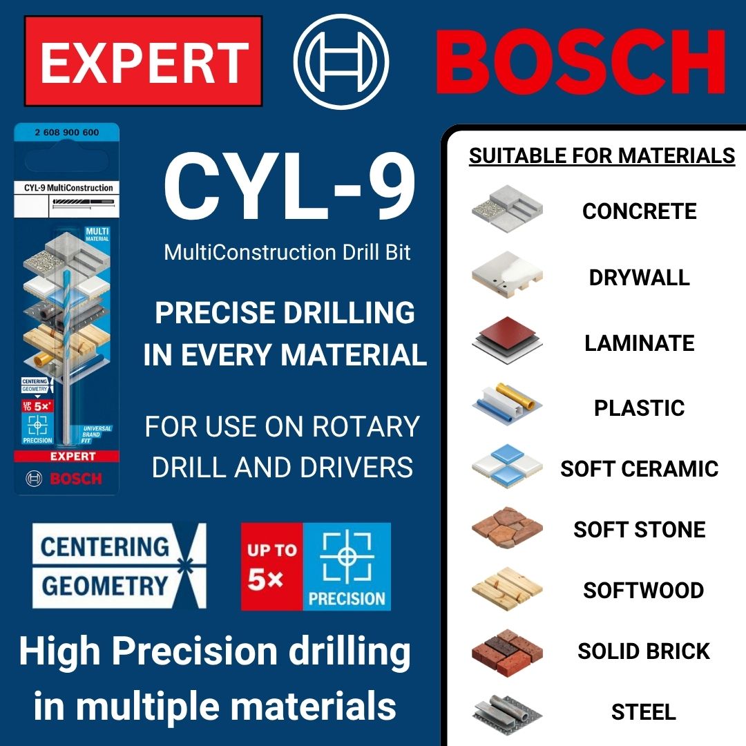 Bosch Multi-Construction Expert Drill Bit CYL-9