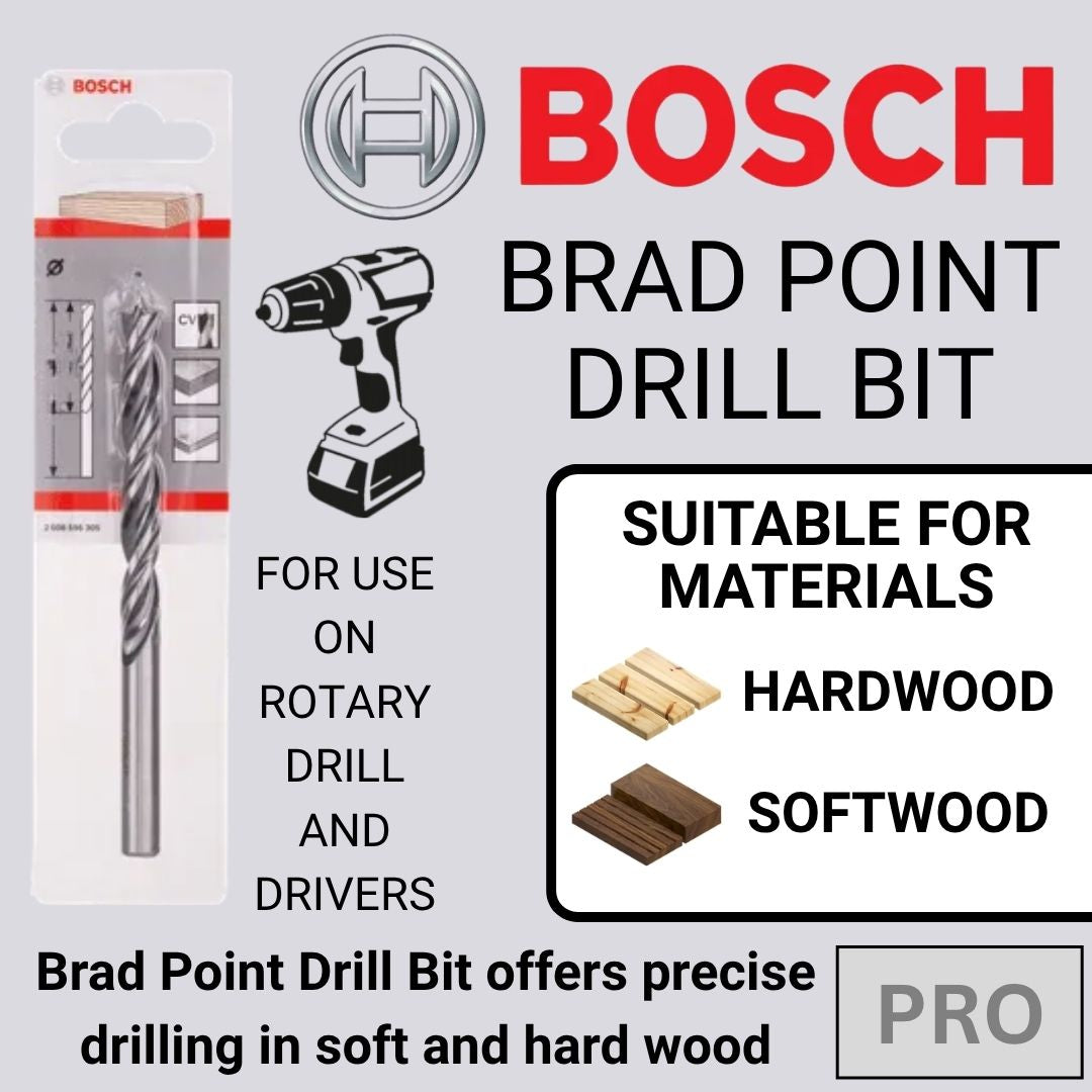 Bosch Pro Drill Bit | Wood Brad Point | Shop Online