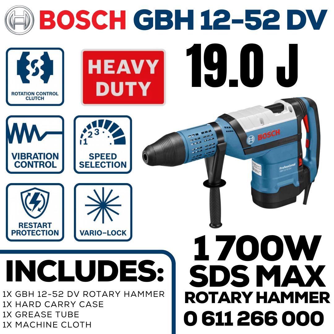 Bosch Rotary Hammmer SDS Max | 1 700W | 19 J | Most Powerful Bosch Rotary Hammer
