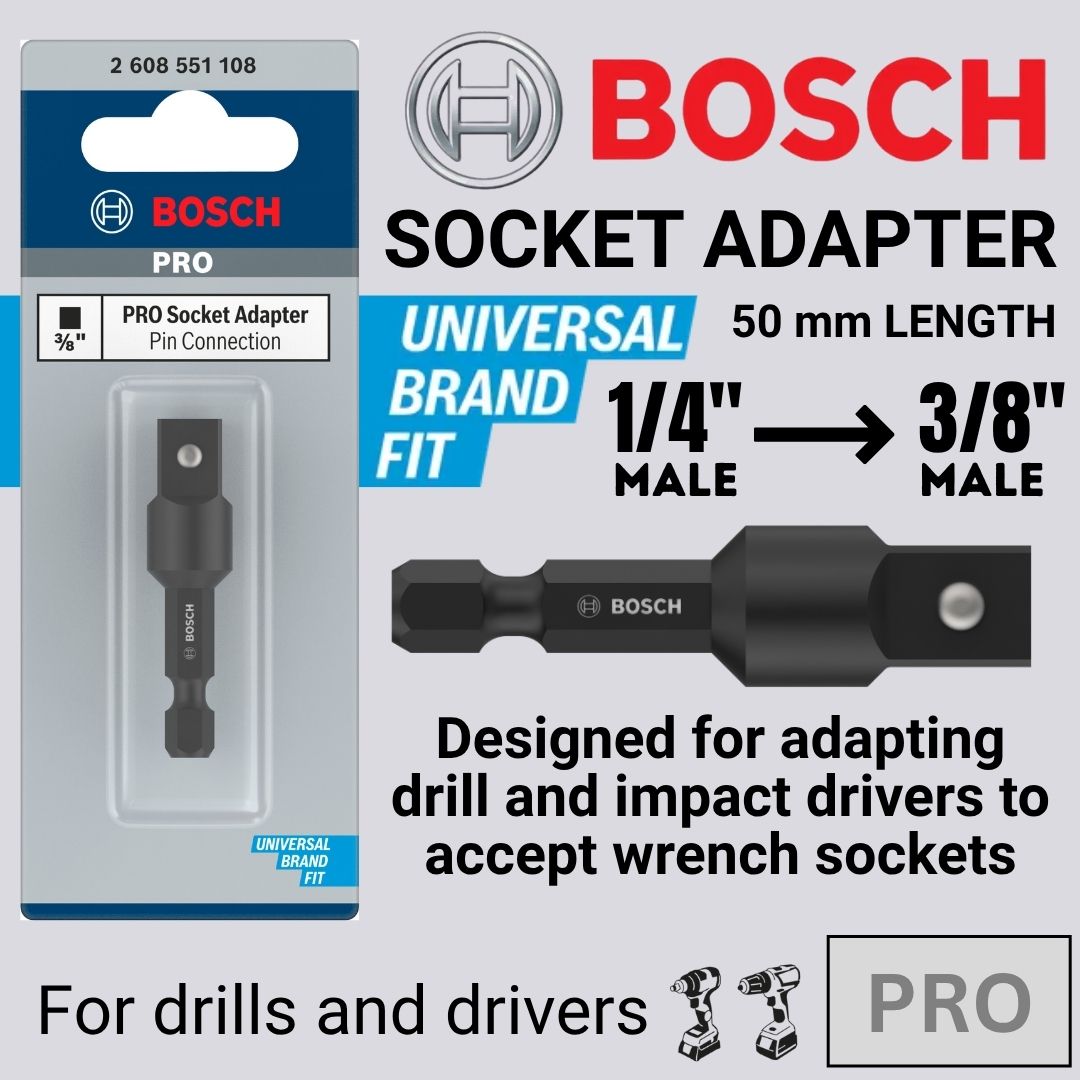 Bosch Pro Impact Socket Adaptor | Shop Online