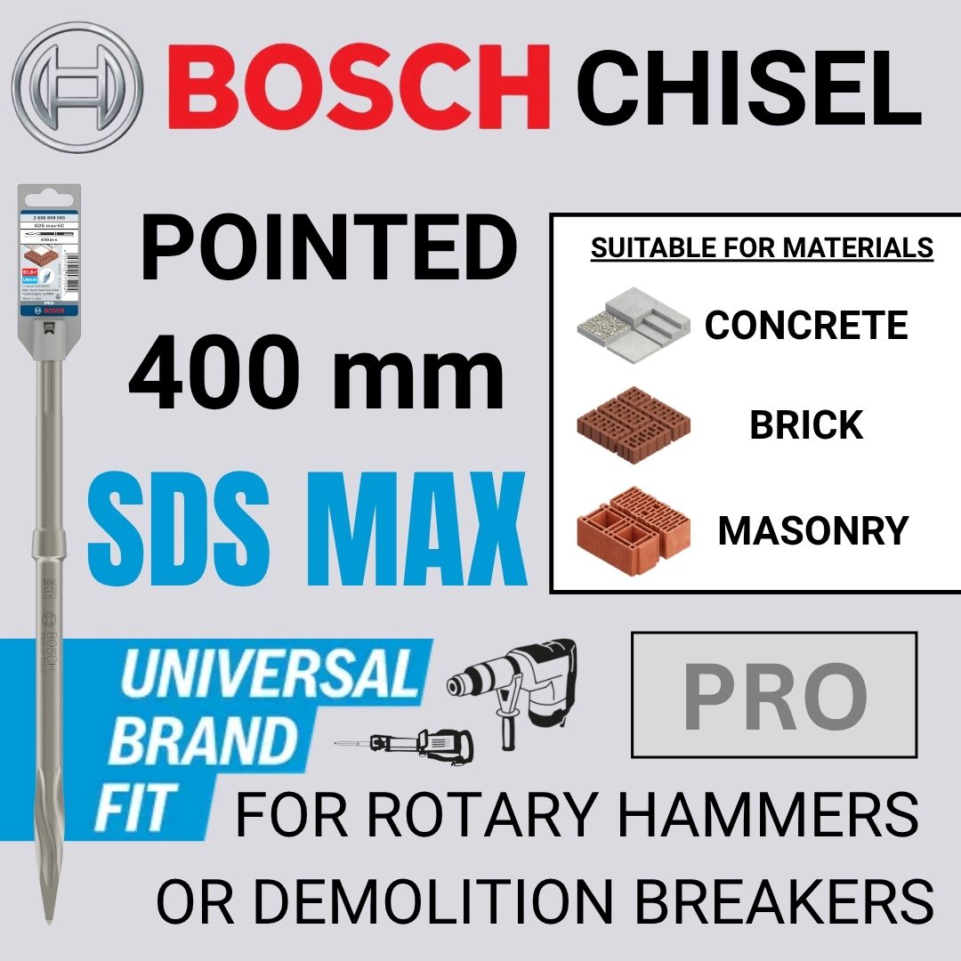 Bosch Pro SDS Max Chisel | Pointed | 400 mm