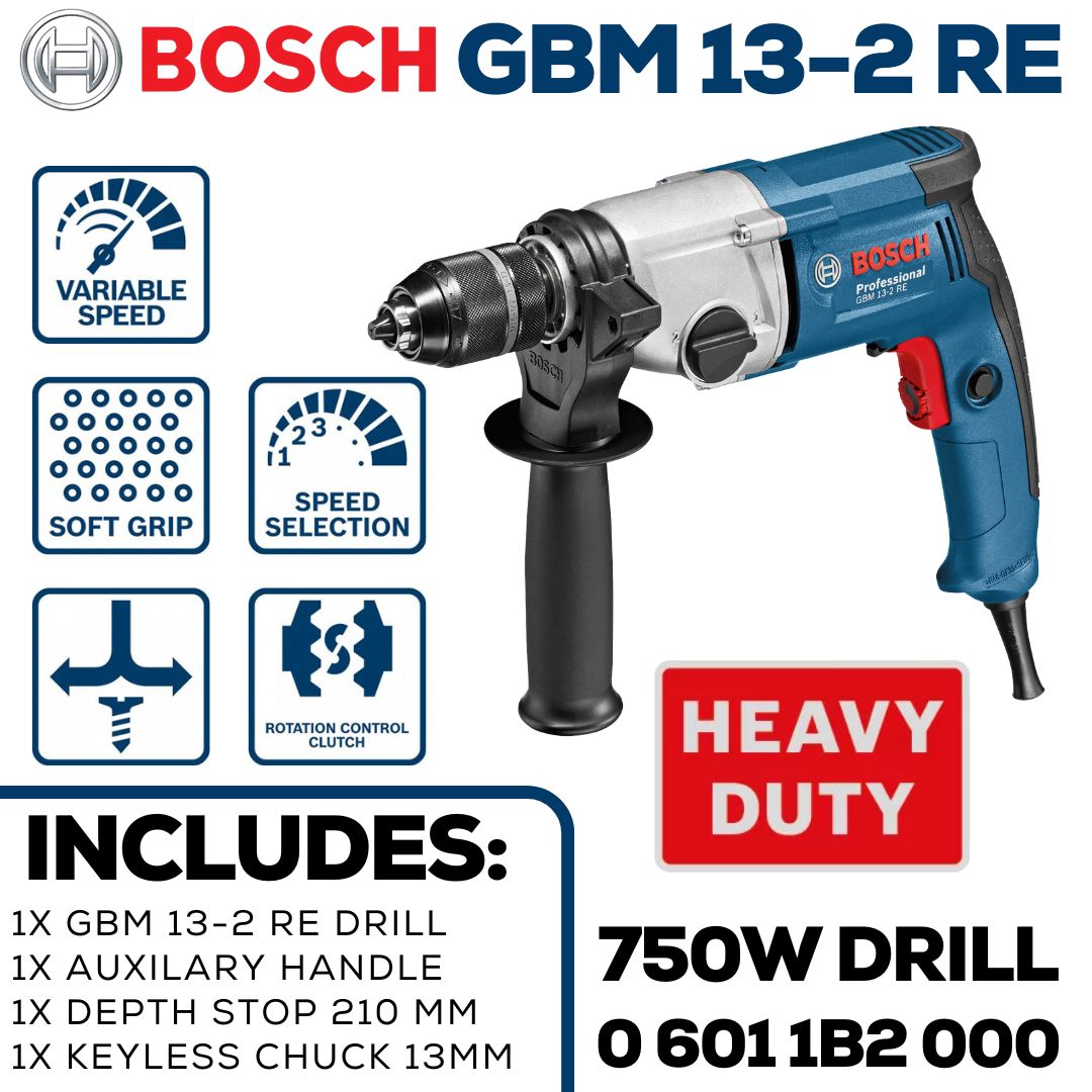 Bosch Professional Drill 750W | GBM 13-2 RE