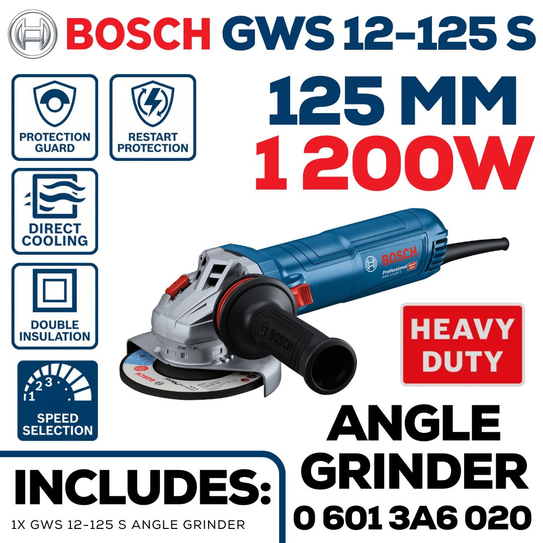 Bosch 1 700W Angle Grinder 125mm with Speed Selection