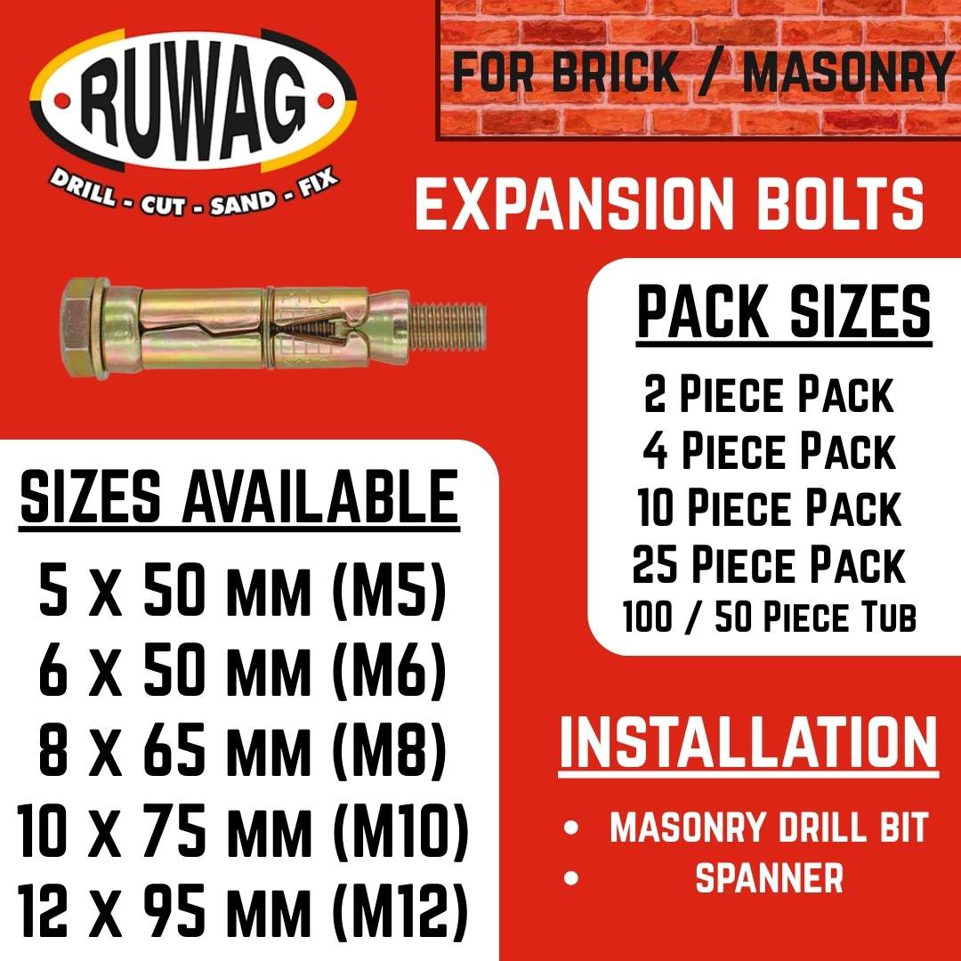 Ruwag Expansion Bolt | Brick | Shop Online