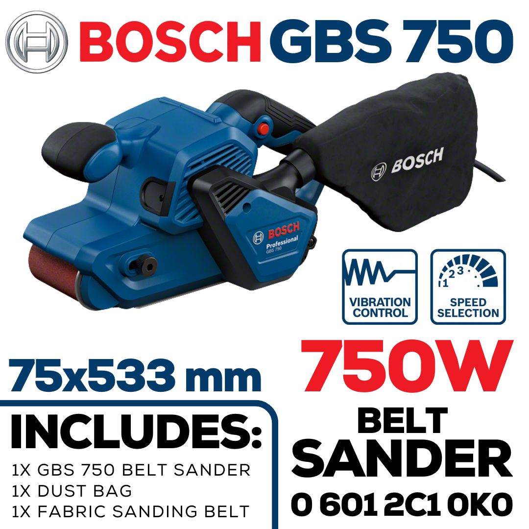 Bosch 850W Belt Sander 06012C10K0 | 75x533mm