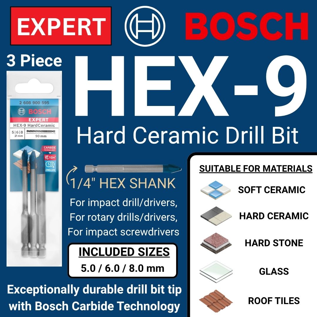 Bosch Ceramic Drill Bit | Expert | HEX-9