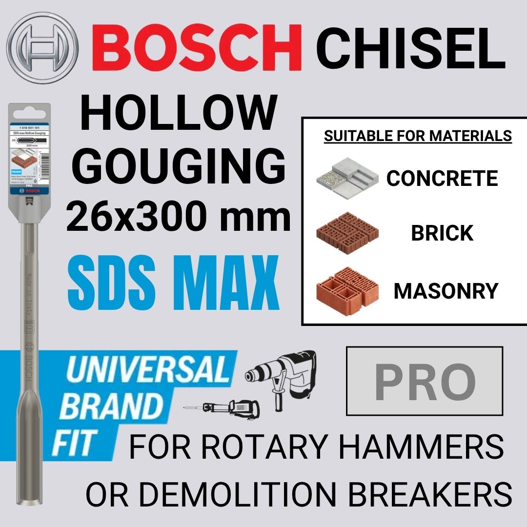 Bosch Pro SDS Max Chisel | Gouge | 26x300 mm