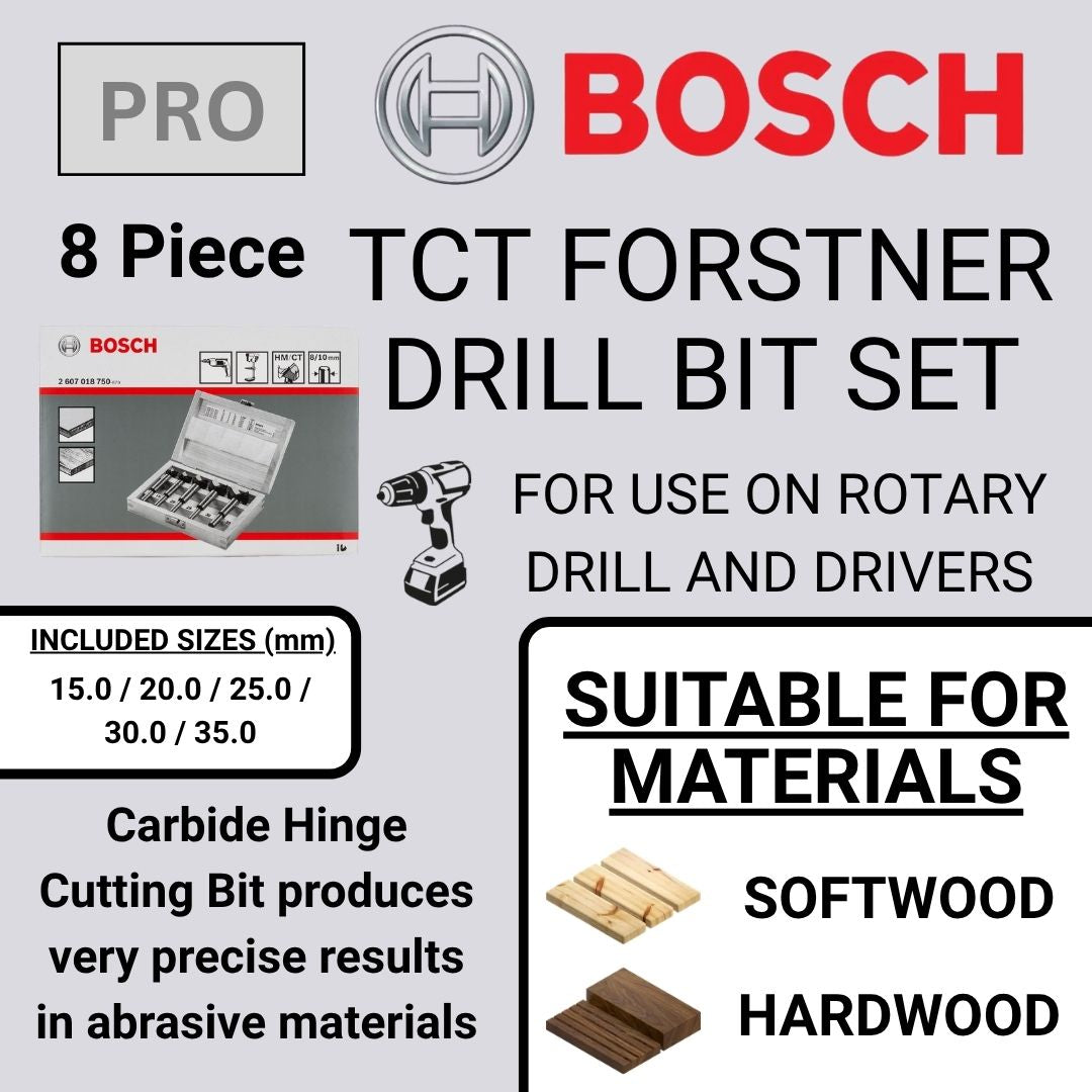 Bosch TCT Drill Bit Set | 5 Piece