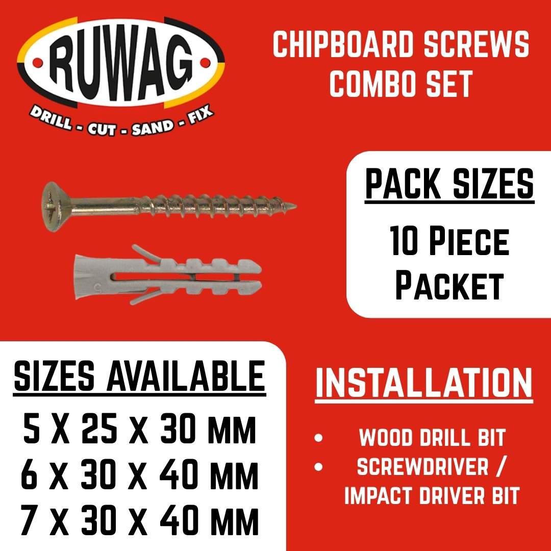 Ruwag Chipboard Screw and Plug | Wood | Shop Online