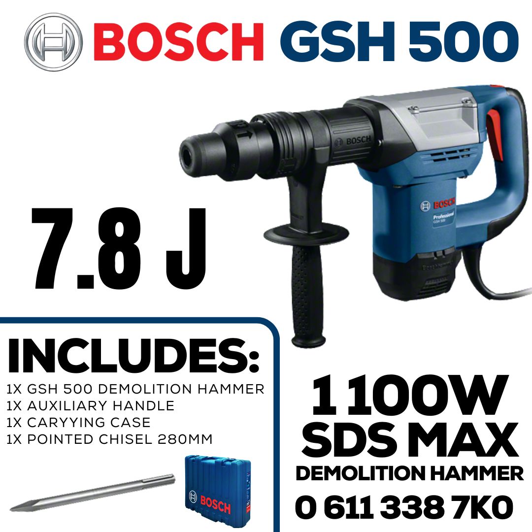 Bosch Demolition Hammer 7.8 J | SDS Max | 1 100W
