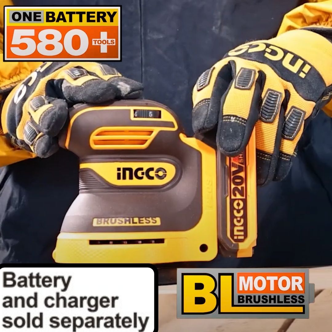 Ingco 20V Random Orbital Sander Brushless - Order Online