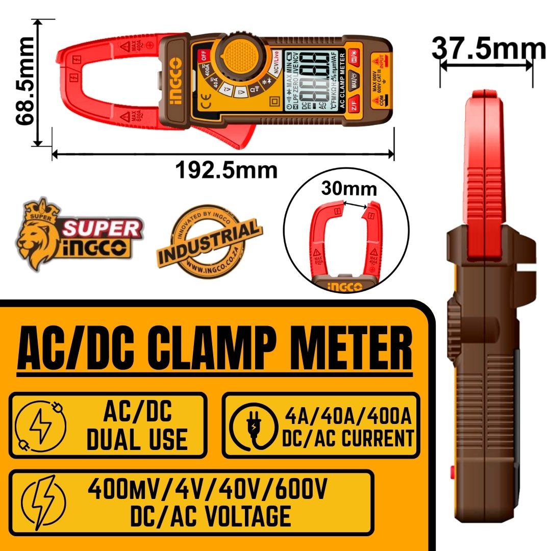 Ingco AC/DC Clamp Meter - DCM62002