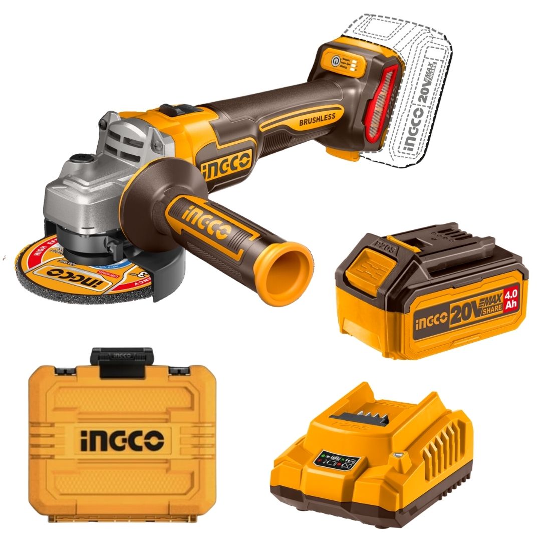 Ingco 20V Angle Grinder Cordless Set  - CAGLI211542