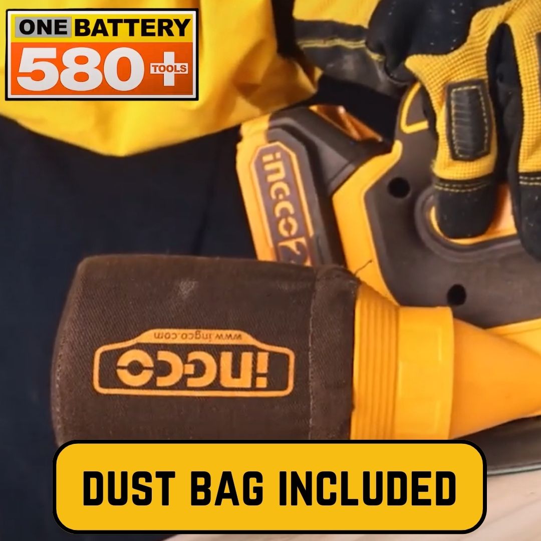 Ingco 20V Random Orbital Sander Brushless - New Model