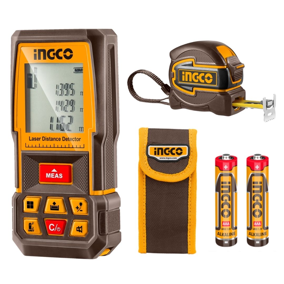 Ingco Laser Distance Detector Combo Kit - HLDD241201M