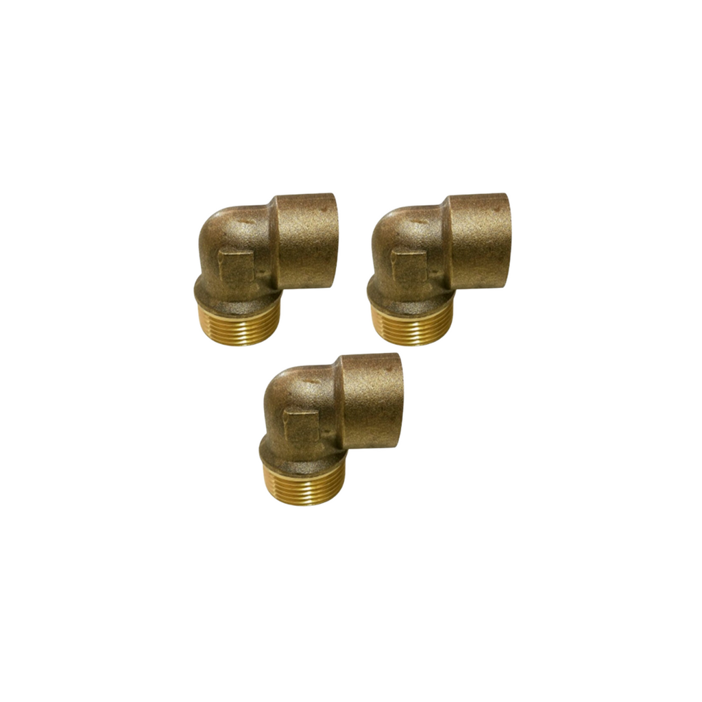 Copper Male Elbow 15mm 90° 3 Pack