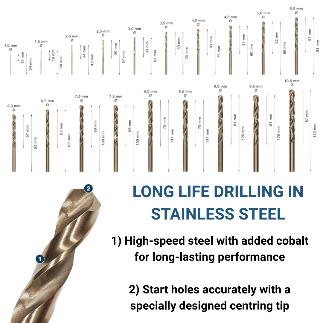 Bosch Pro Drill Bit | HSS Twist | Cobalt | 19 Piece Set