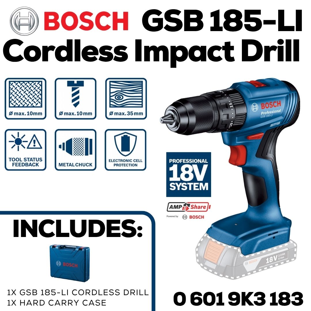 Bosch 18V Cordless Drill | GSB 185-LI