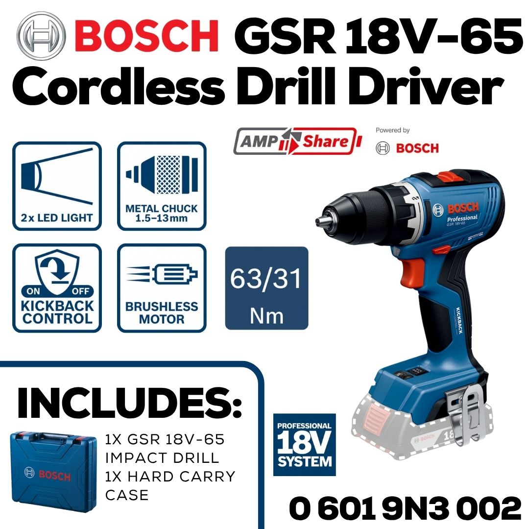 Bosch GSR 18V-65 Cordless Driver Drill | Bethanie Hardware