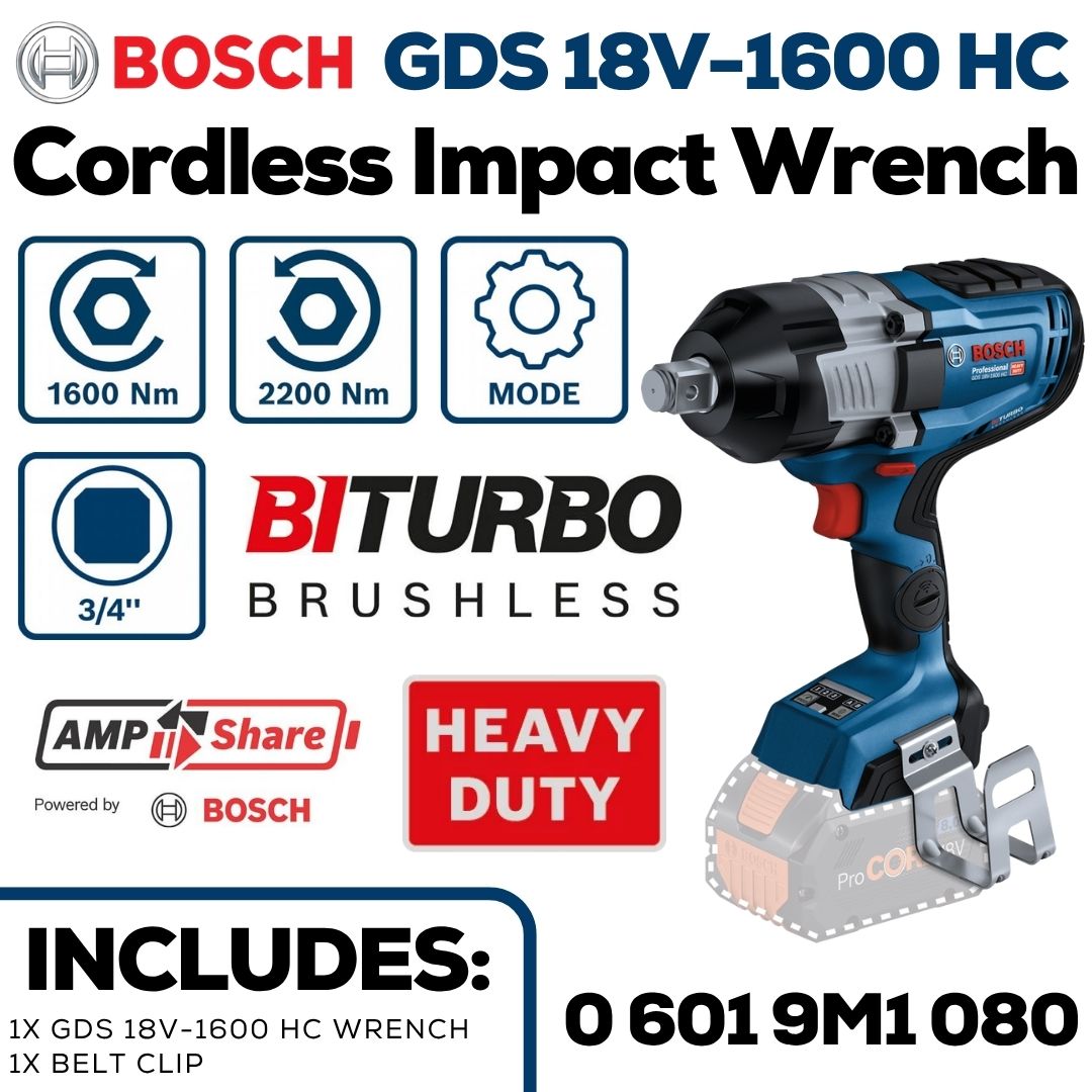 Bosch 18V Impact Wrench 3/4" 1 600 Nm | Bethanie Hardware