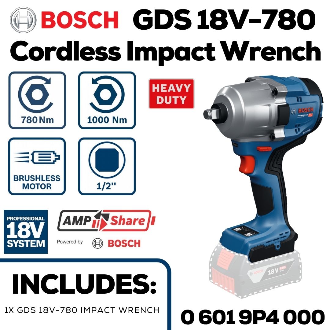 Bosch 18V Impact Wrench 780Nm 1/2" | Bethanie Hardware