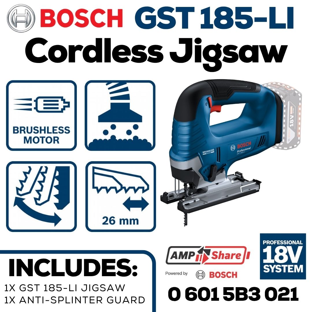Bosch 18V Jigsaw GST 185-LI | Bethanie Hardware