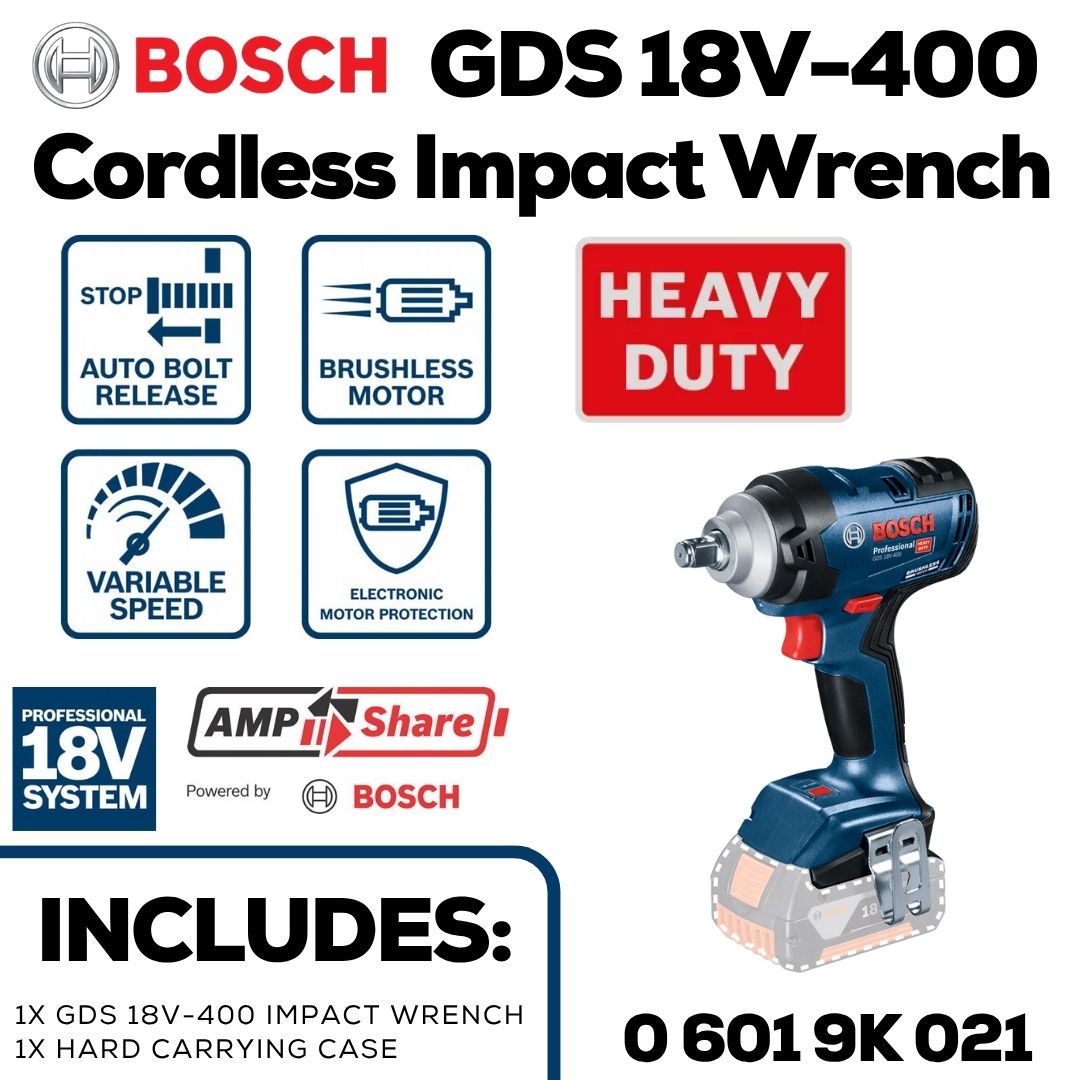 Bosch Professional 18V Impact Wrench | GDS 18V-400