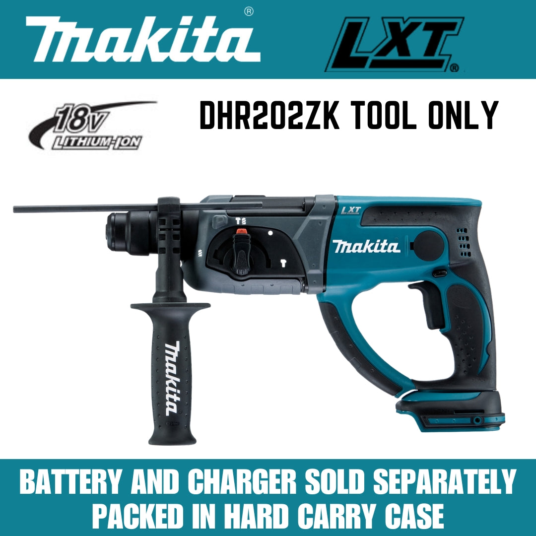 Makita 18V Combination Hammer SDS Plus - DHR202ZK