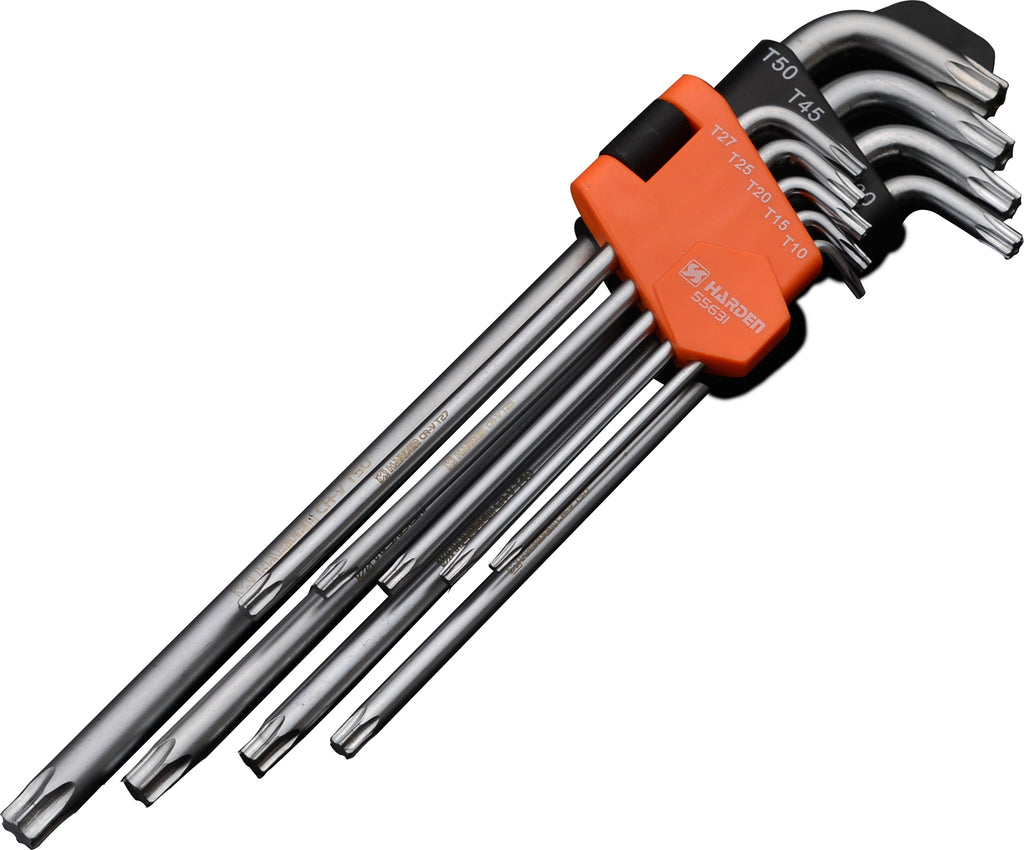 Harden 9Pcs Extra length Torx Key Wrench