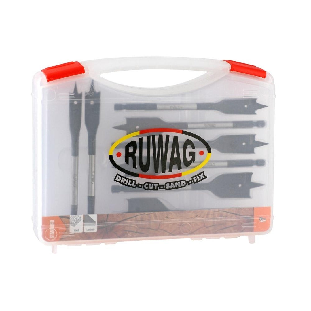 Ruwag 8 Piece Wood Flat 12-32mm Drill Bit Set