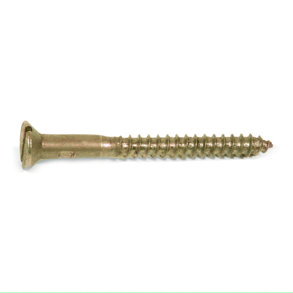 Ruwag Solid Brass Wood Screw Raised 4x38mm (10)