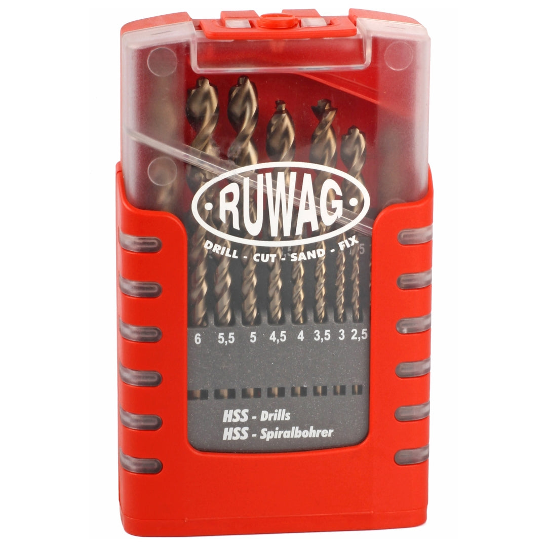 Ruwag 19 Piece Turbo Metal Drill Bit Set - Grip Box