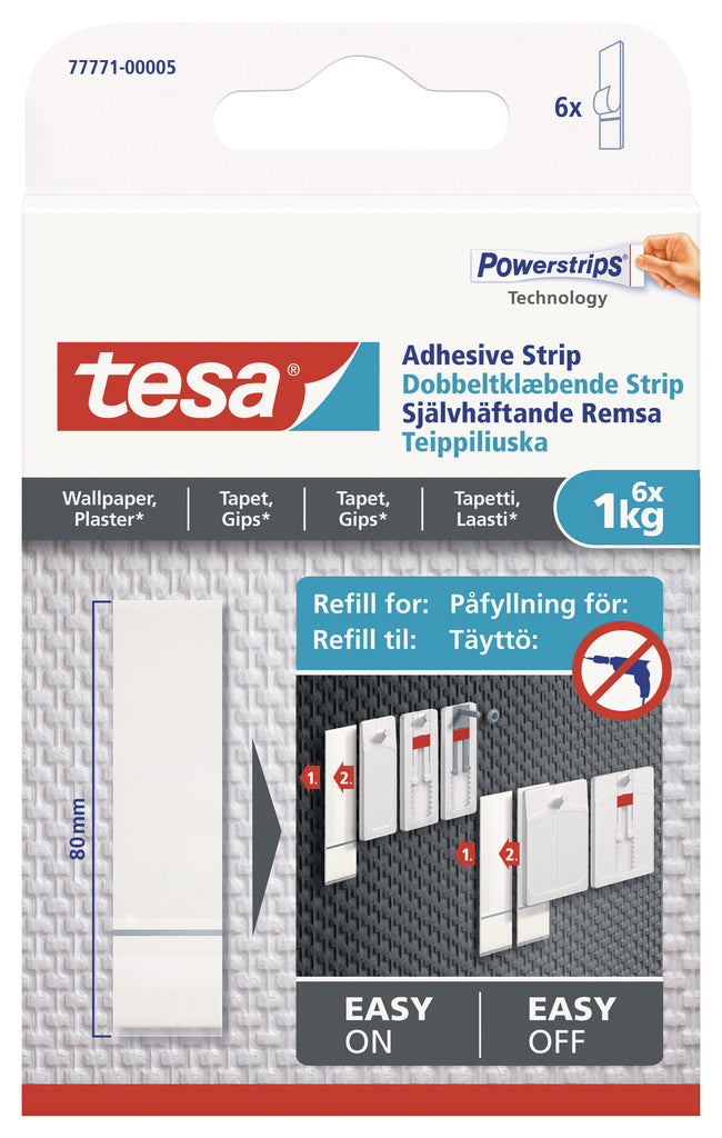 tesa Powerstrips Sensitive Surface 1kg 6 Strips