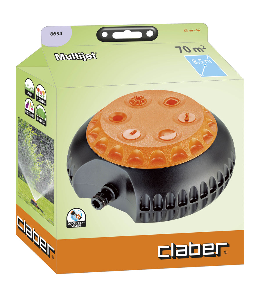 Claber MULTIFUNCTION STATIONARY SPRINKLER, 6 FUNCTION 64m2 MAX