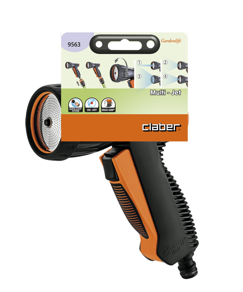 Claber MULTI-JET SPRAY PISTOL WITH ADJUSTABLE NOZZLE & FLOW REGULATION