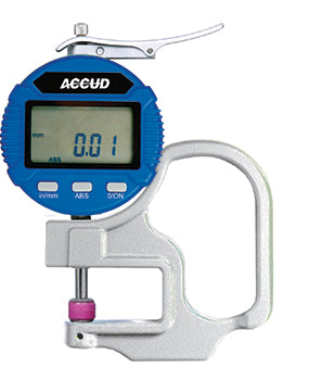 Accud DIG. THICKNESS GAUGE 10MM 0.005MM ACC. 0.001MM RES. CERAMIC ANVIL