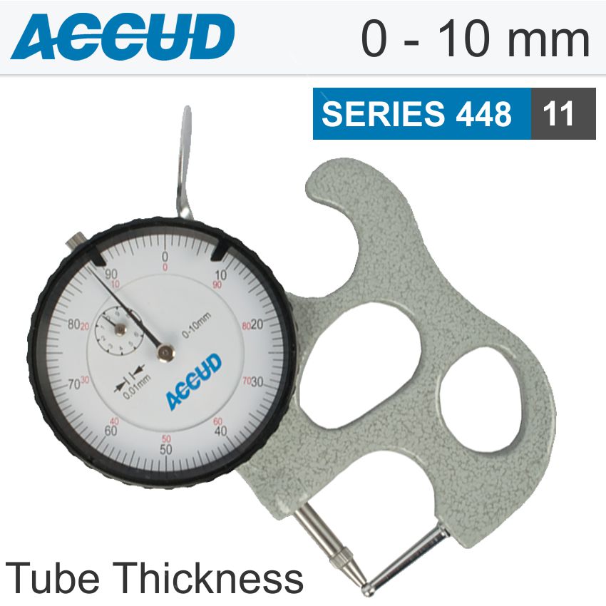 Accud TUBE THICKNESS GAUGE 10MM 0.02MM ACC. 0.01MM GRAD.