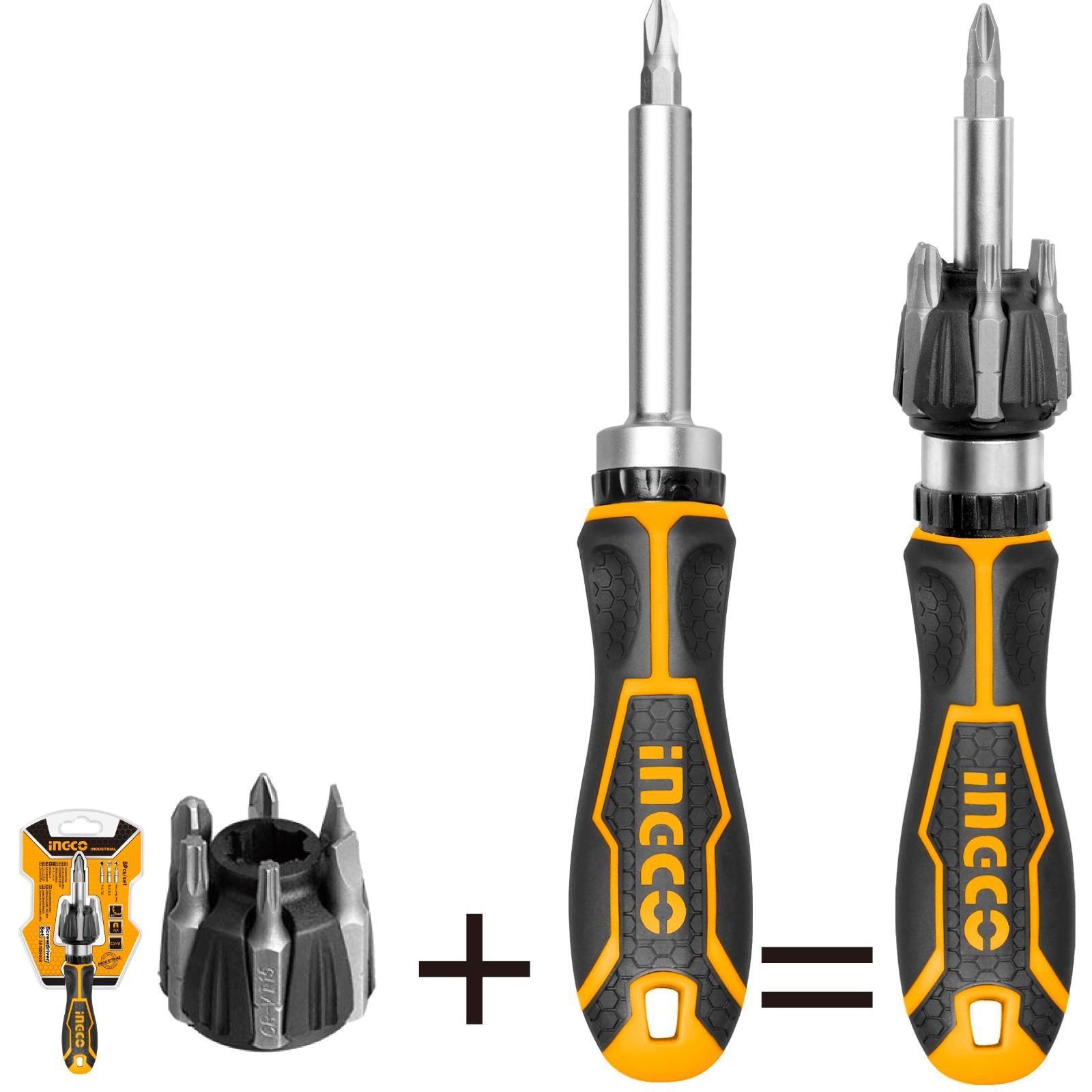 INGCO S/DRIVER RATCHET 8PC