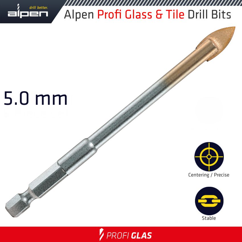 Alpen GLASS AND TILE DRILL BIT 5MM