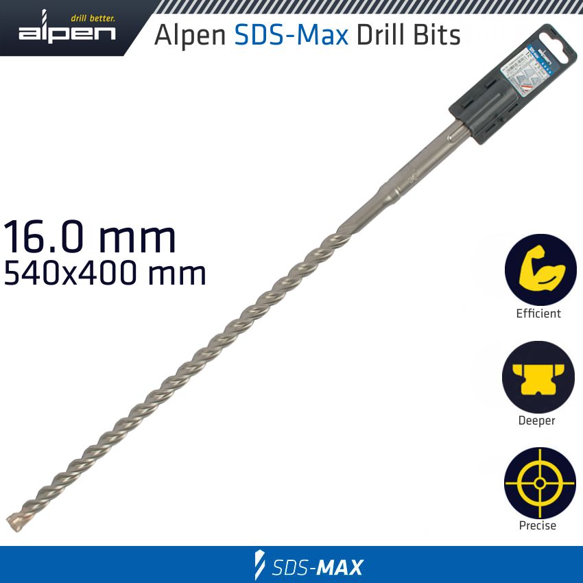 Alpen SDS MAX DRILL BIT 540X400 16MM
