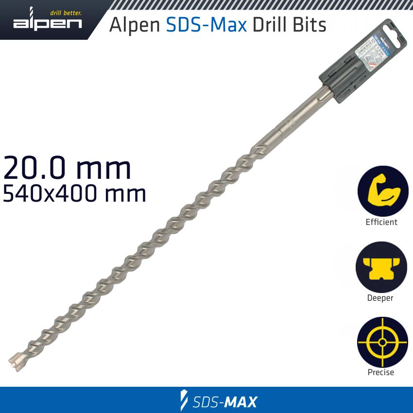Alpen SDS MAX DRILL BIT 520X400 20MM