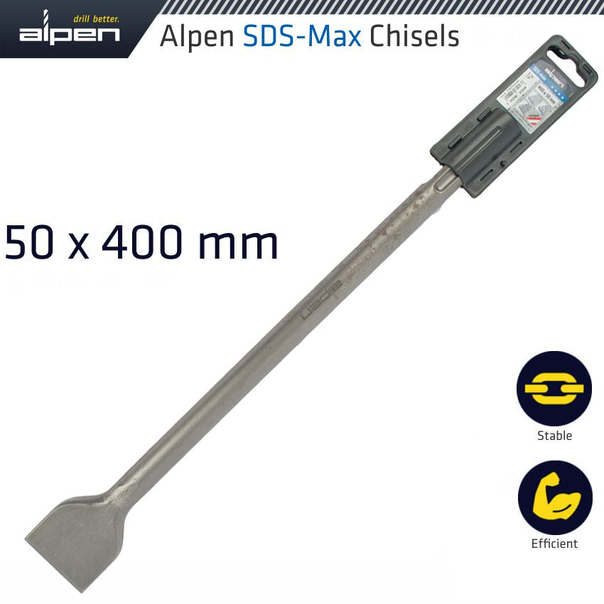 Alpen SDS MAX CHISEL WIDE 50X400MM