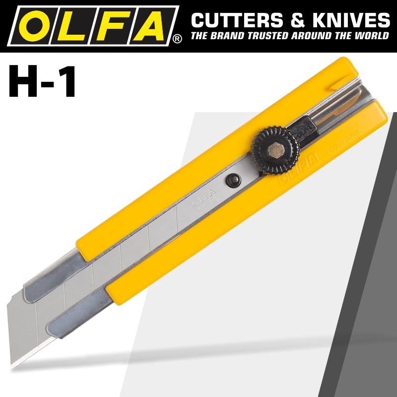 OLFA CUTTER MODEL H-1 EXTRA HEAVY DUTY SNAP OFF KNIFE CUTTER 25MM