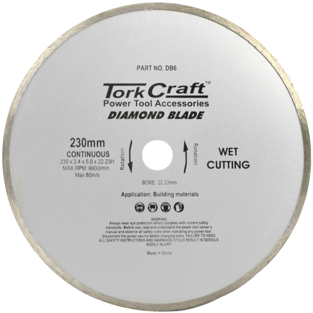 Tork Craft DIAMOND BLADE 230MM CONTINUOUS RIM