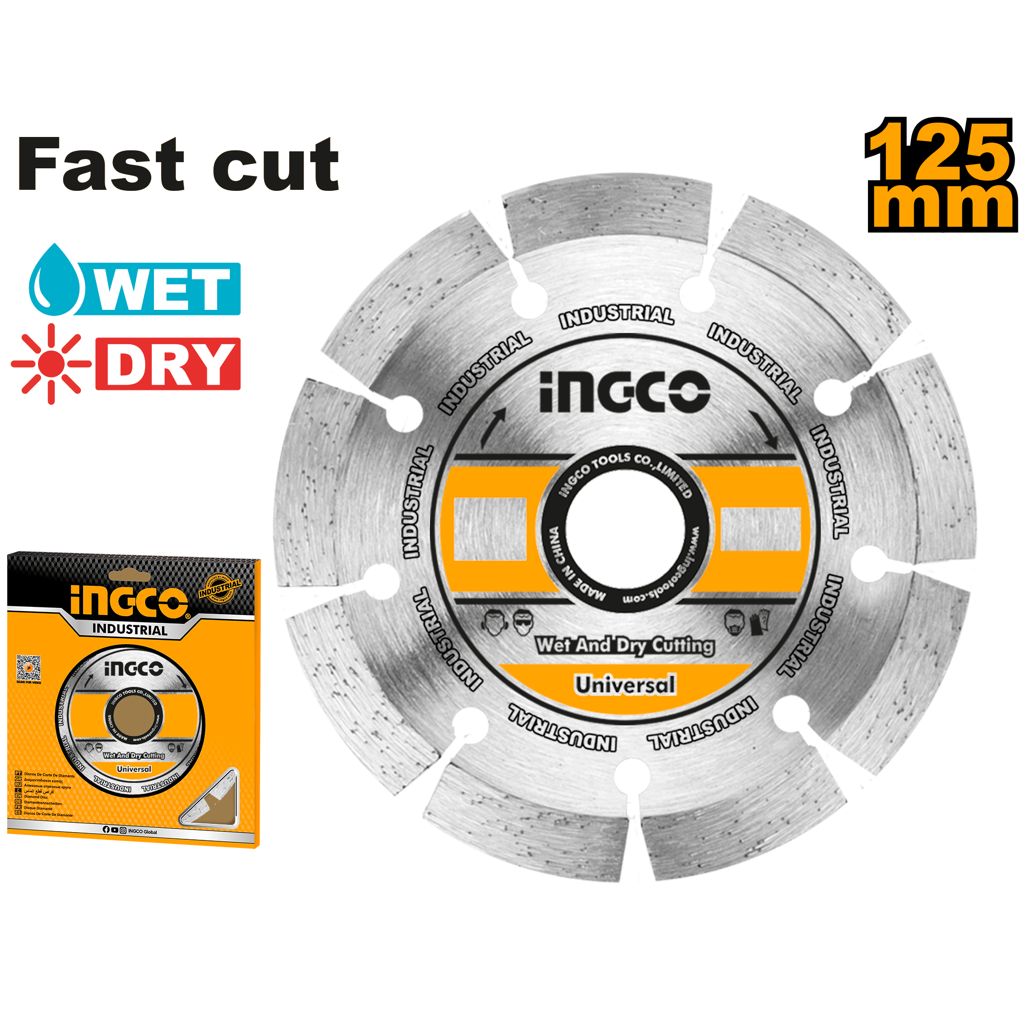 Ingco DRY DIAMOND DISC 125MM