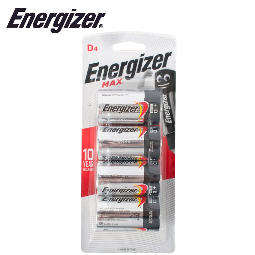 ENERGIZER MAX D - 4 PACK