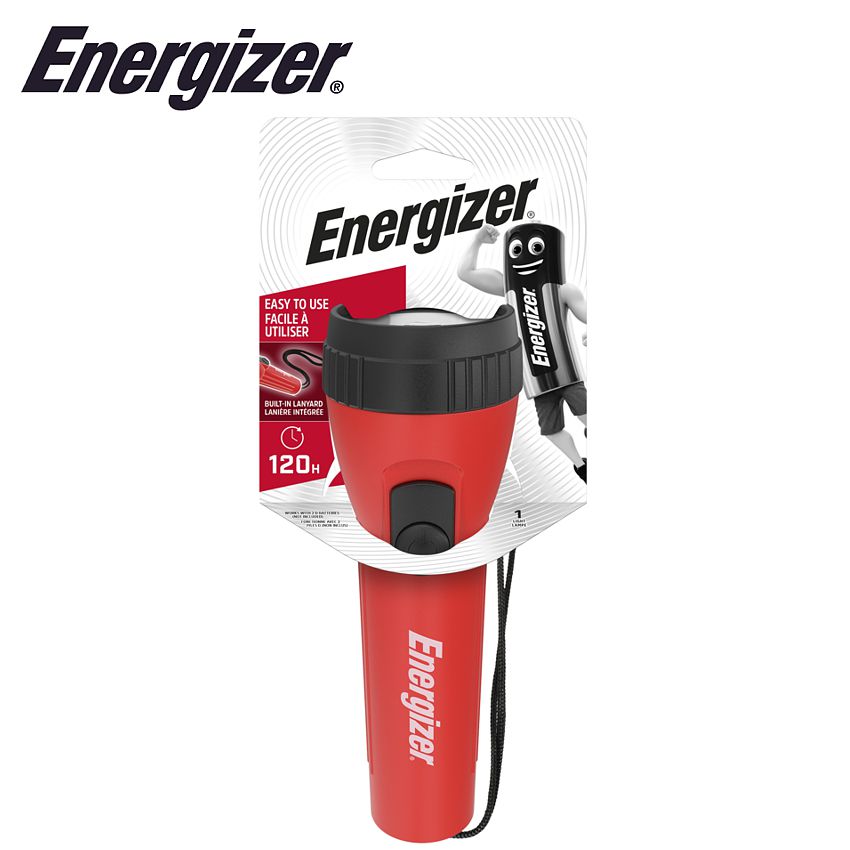 ENERGIZER TORCH RED MEDIUM 2D 25 LUMENS