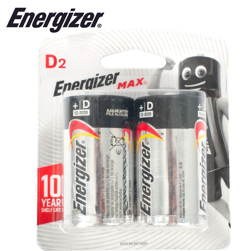 ENERGIZER MAX D - 2 PACK