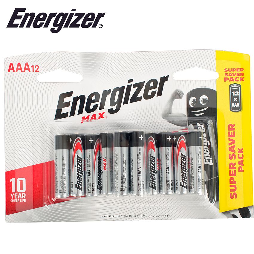 ENERGIZER MAX: AAA - 12 PACK