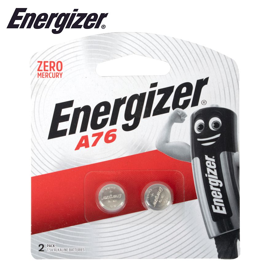 ENERGIZER A76 LR44 1.5V ALKALINE BATTERY 2 PACK COIN